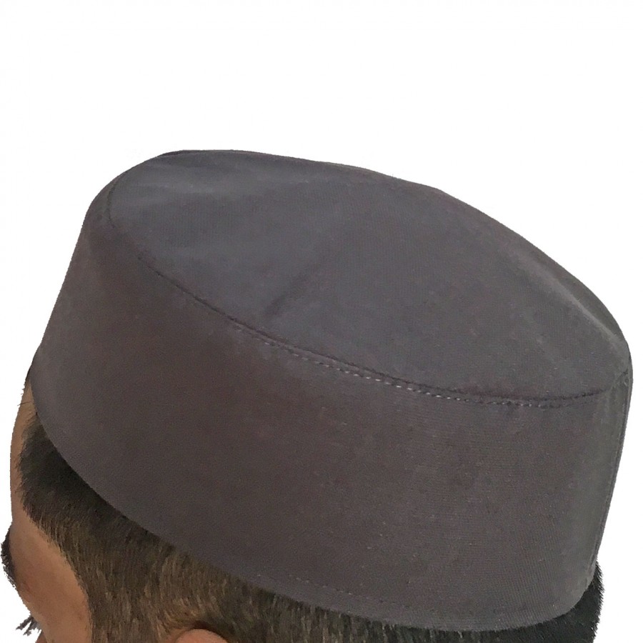 Grey Color Premium Quality Coat Fabric ( Namaz Cap)  Cap / Kufi IBZ-300-2